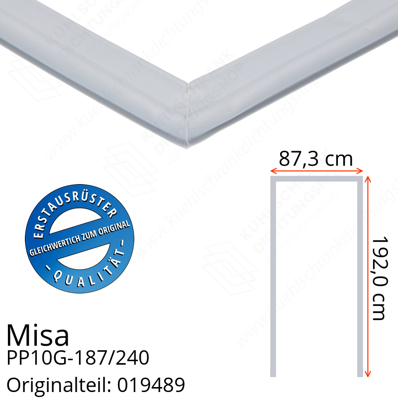 Misa PP10G-187/240 Türdichtung 192,0 x 87,3 x 192,0 cm