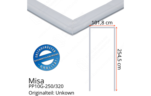 Misa PP10G-250/320 Türdichtung 254,5 x 101,8 x 254,5 cm
