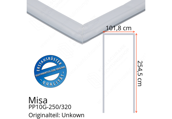 Misa PP10G-250/320 Türdichtung 254,5 x 101,8 x 254,5 cm