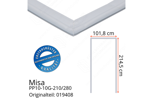 Misa PP10-10G-210/280 Türdichtung 214,5 x 101,8 x 214,5 cm