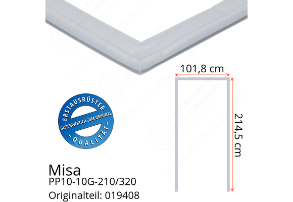 Misa PP10-10G-210/320 Türdichtung 214,5 x 101,8 x 214,5 cm