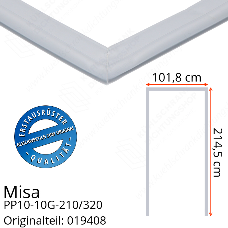 Misa PP10-10G-210/320 Türdichtung 214,5 x 101,8 x 214,5 cm