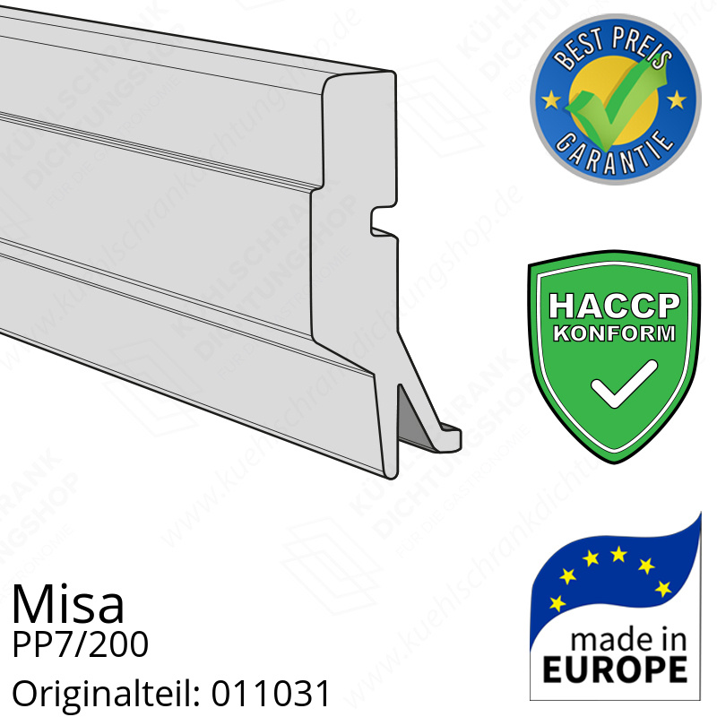 Misa PP7/200 Schleifdichtung (Bodendichtung) breite 76,8 cm