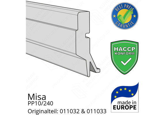 Misa PP10/240 Schleifdichtung (Bodendichtung) breite 87,3 cm