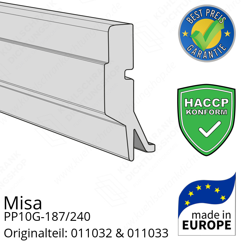 Misa PP10G-187/240 Schleifdichtung (Bodendichtung) breite 87,3 cm