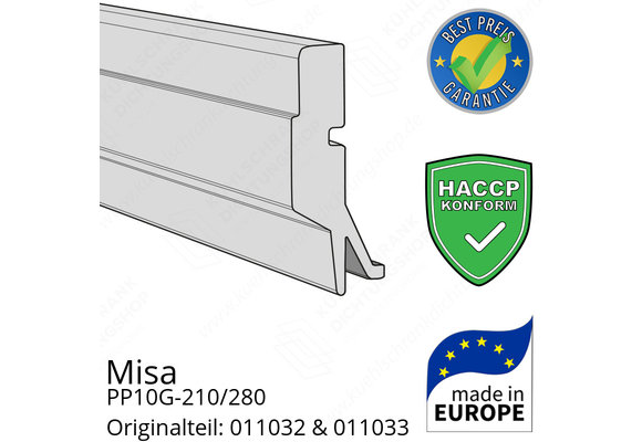 Misa PP10G-210/280 Schleifdichtung (Bodendichtung) breite 101,8 cm