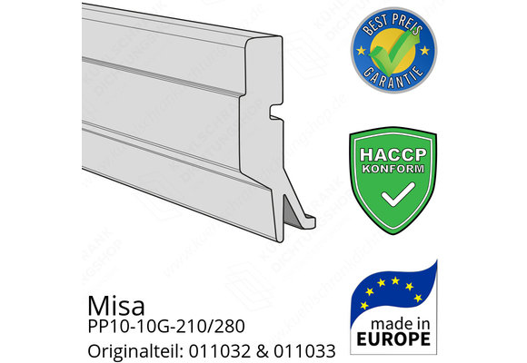 Misa PP10-10G-210/280 Schleifdichtung (Bodendichtung) breite 101,8 cm