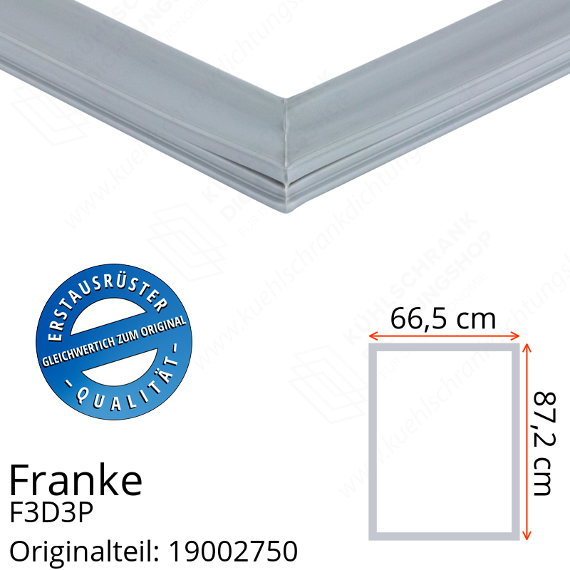 Franke F3D3P Türdichtung 87,2 x 66,5 cm