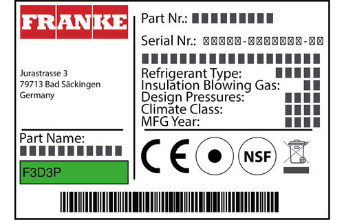 Franke F3D3P Türdichtung 87,2 x 66,5 cm