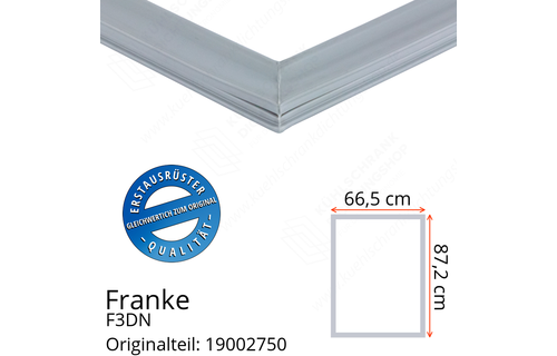 Franke F3DN Türdichtung 87,2 x 66,5 cm
