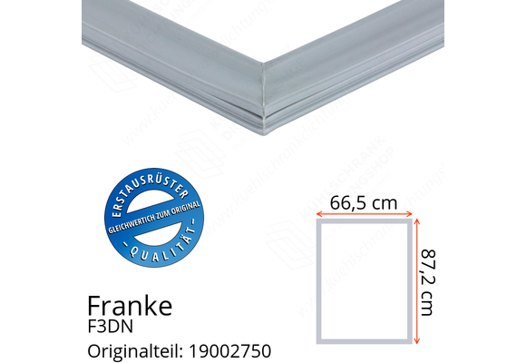 Franke F3DN Türdichtung 87,2 x 66,5 cm