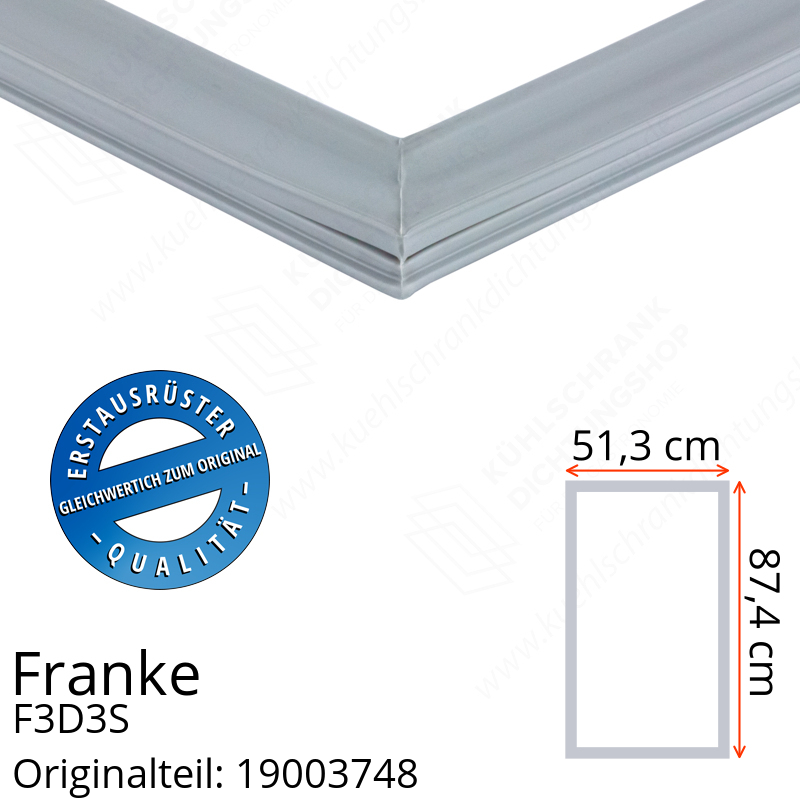 Franke F3D3S Türdichtung 87,4 x 51,3 cm
