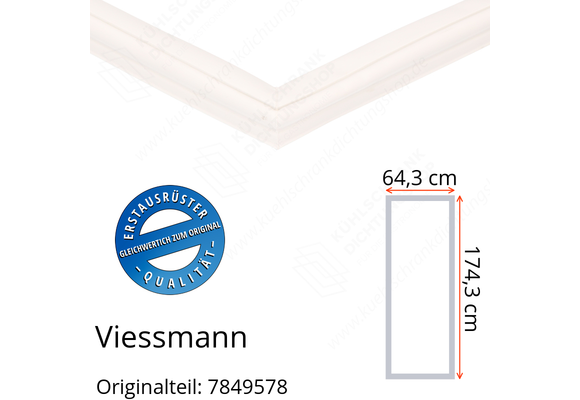 Viessmann Türdichtung 174,3 x 64,3 cm Ersatzteil: 7849578