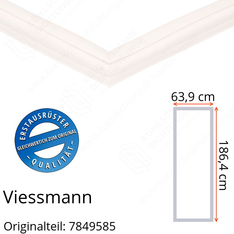 Viessmann Türdichtung, Ersatzteil: 7849585, Maße: 186,4 x 63,9 cm -  Kühlschrankdichtungshop