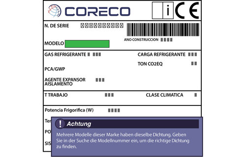 Coreco Türdichtung 152,5 x 64,0 cm Ersatzteil: 6001401111 für verschiedene Modelle