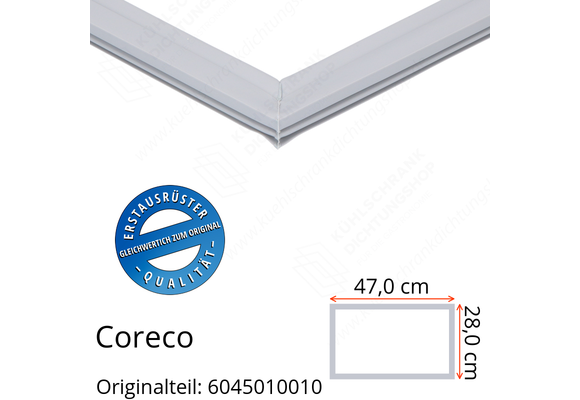 Coreco Schubladendichtung 28,0 x 47,0 cm Ersatzteil: 6045010010 für verschiedene Modelle