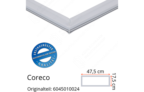 Coreco Schubladendichtung 17,5 x 47,5 cm Ersatzteil: 6045010024 für verschiedene Modelle