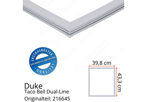 Duke Taco Bell Dual-Line Türdichtung 43,3 x 39,8 cm
