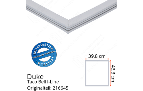 Duke Taco Bell I-Line Türdichtung 43,3 x 39,8 cm