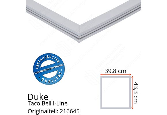 Duke Taco Bell I-Line Türdichtung 43,3 x 39,8 cm