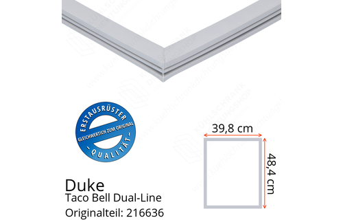 Duke Taco Bell Dual-Line Türdichtung 48,4 x 39,8 cm