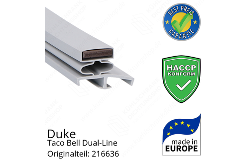 Duke Taco Bell Dual-Line Türdichtung 48,4 x 39,8 cm
