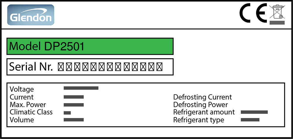 Glendon DP2501 Türdichtung 33,8 x 41,0 cm