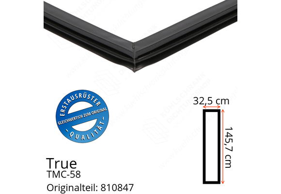 True TMC-58 Türdichtung 145,7 x 32,5 cm (Profil schmal)