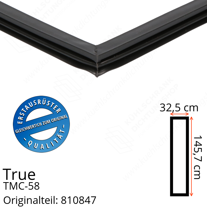 True TMC-58 Türdichtung 145,7 x 32,5 cm (Profil schmal)