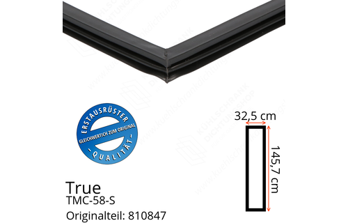 True TMC-58-S Türdichtung 145,7 x 32,5 cm (Profil schmal)