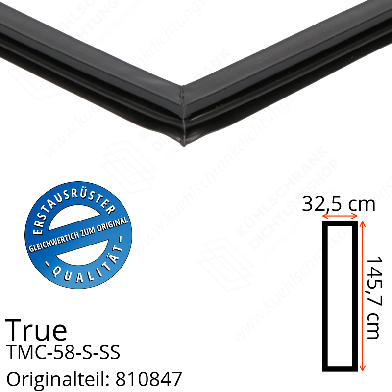 True TMC-58-S-SS Türdichtung 145,7 x 32,5 cm (Profil schmal)