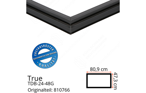 True TDB-24-48G Schubladendichtung 47,3 x 80,9 cm (Profil schmal)