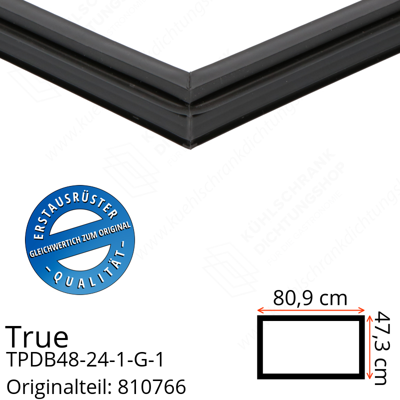 True TPDB48-24-1-G-1 Schubladendichtung 47,3 x 80,9 cm (Profil schmal)