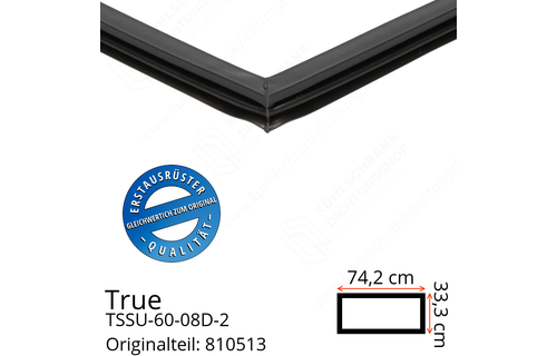 True TSSU-60-08D-2 Schubladendichtung 33,3 x 74,2 cm (Profil schmal)