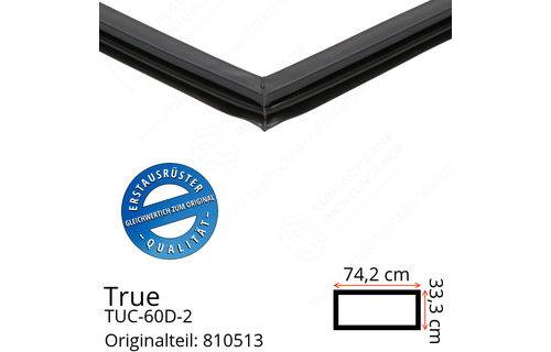 True TUC-60D-2 Schubladendichtung 33,3 x 74,2 cm (Profil schmal)