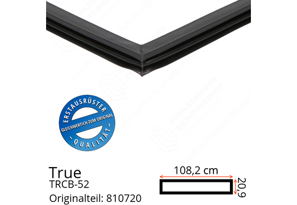 True TRCB-52 Schubladendichtung 20,9 x 108,2 cm (Profil schmal)