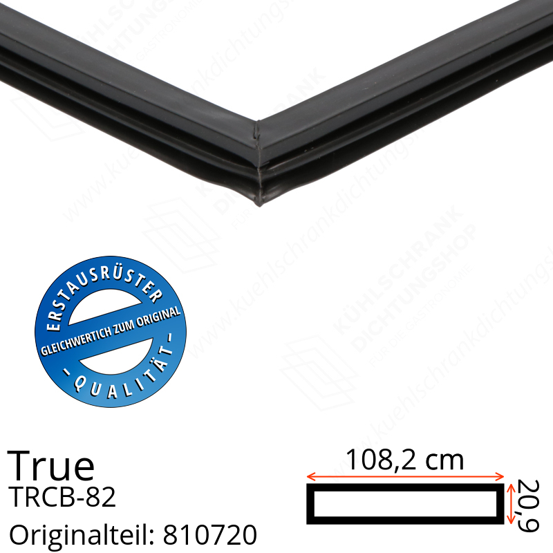 True TRCB-82 Schubladendichtung 20,9 x 108,2 cm (Profil schmal)