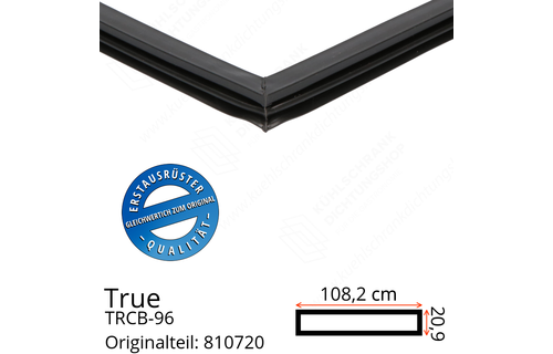 True TRCB-96 Schubladendichtung 20,9 x 108,2 cm (Profil schmal)
