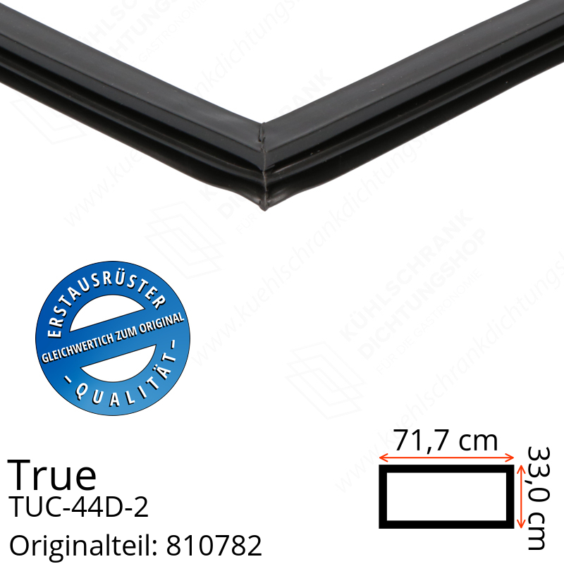 True TUC-44D-2 Schubladendichtung 33,0 x 71,7 cm (Profil schmal)