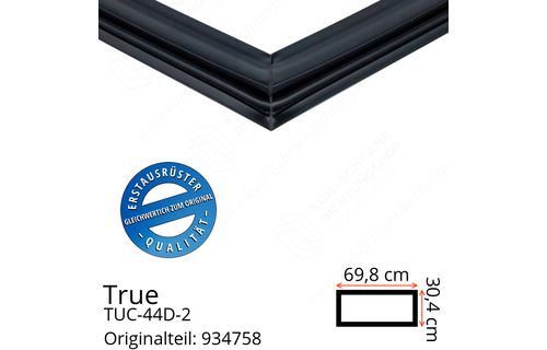 True TUC-44D-2 Schubladendichtung 30,4 x 69,8 cm (Profil breit)