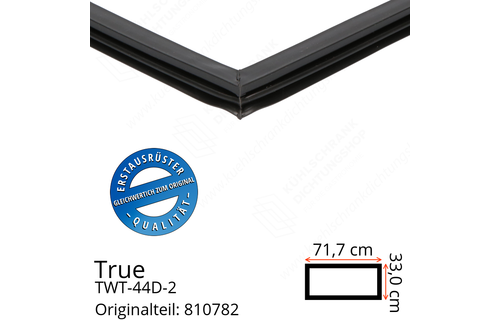 True TWT-44D-2 Schubladendichtung 33,0 x 71,7 cm (Profil schmal)