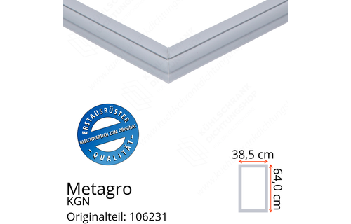 Metagro KGN 1/1-hoch Türdichtung 64,0 x 38,5 cm