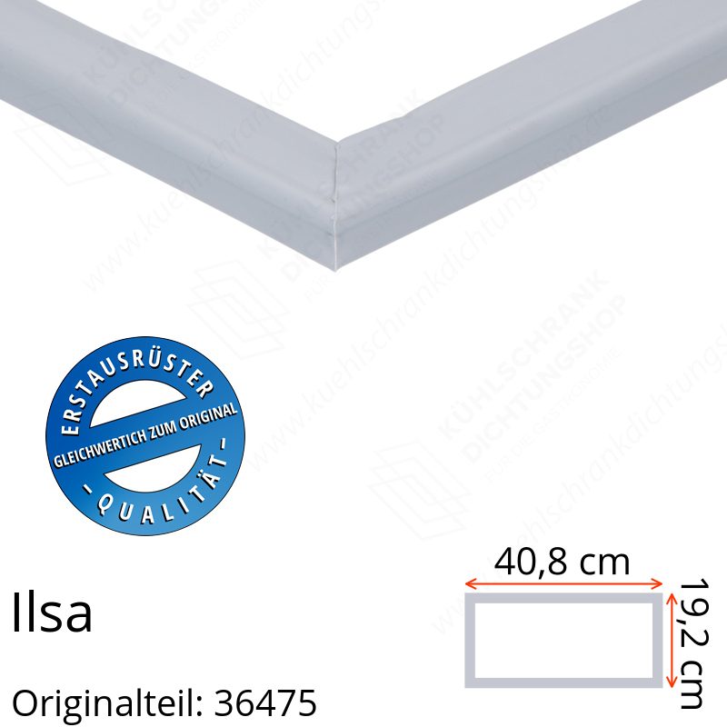 Ilsa Schubladendichtung 19,2 x 40,8 cm Ersatzteil: 36475 für verschiedene Modelle