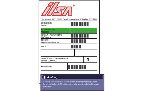 Ilsa Türdichtung 72,5 x 43,7 cm Ersatzteil: 37071 für verschiedene Modelle