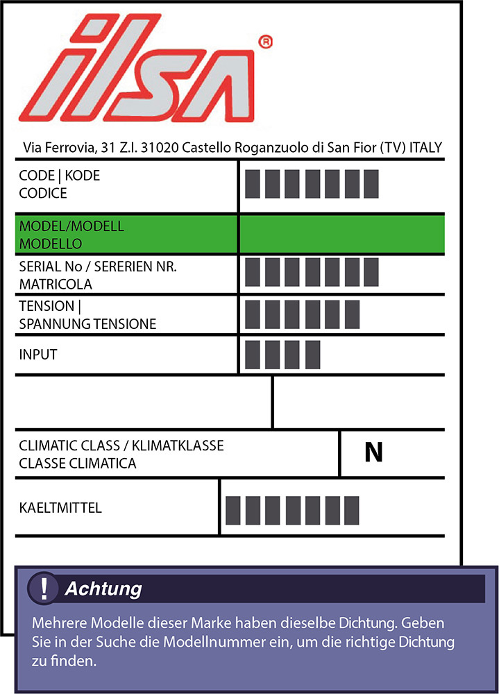Ilsa Türdichtung 150,0 x 66,0 cm Ersatzteil: 33992 für verschiedene Modelle