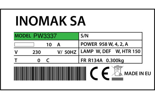 Inomak PW3337 Türdichtung 40,6 x 40,8 cm