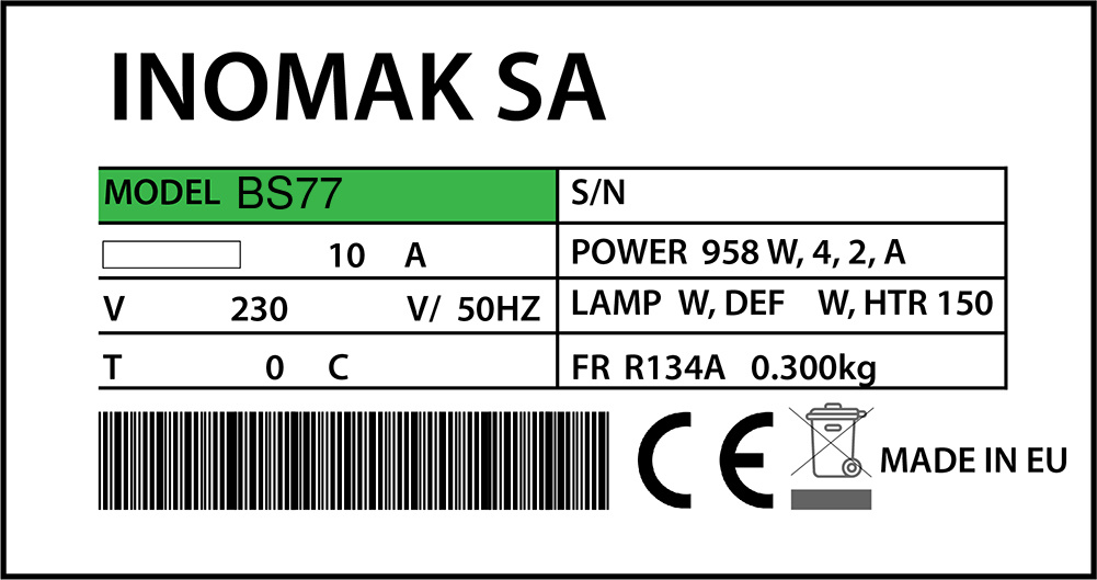 Inomak BS77 Türdichtung 48,0 x 40,8 cm
