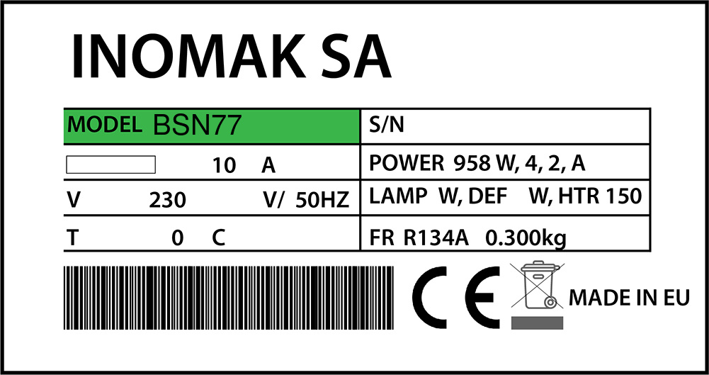 Inomak BSN77 Türdichtung 48,0 x 40,8 cm