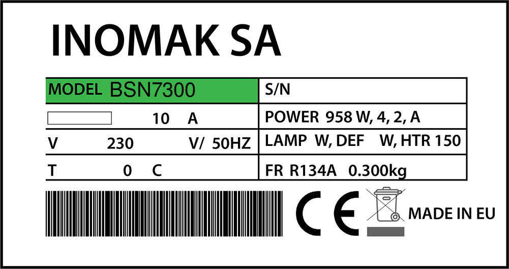 Inomak BSN7300 Türdichtung 48,0 x 40,8 cm