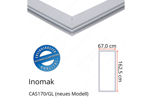 Inomak CAS170/GL (neues Modell) Türdichtung 162,5 x 67,0 cm